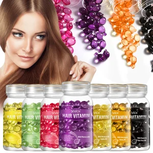 Fast Moisturizing Hair Vitamin Capsule 30pcs/bottle Sevich Smoothing Silky Keratin Complex Oil Nourishing Moroccan Hair Care Oil