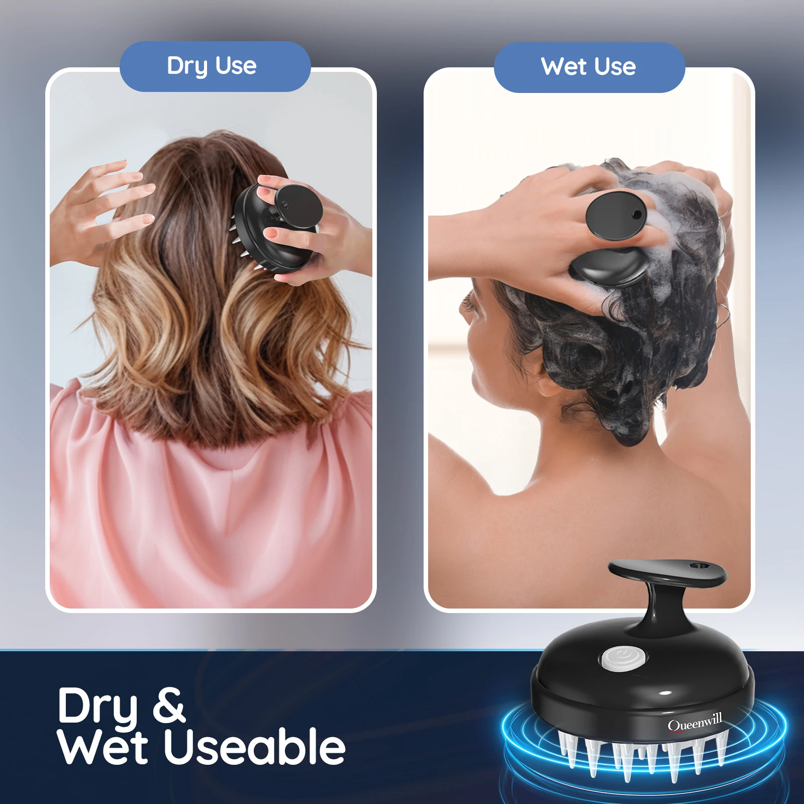 Scalp Massager Hair Growth Scalp Scrubber with Soft Silicone Bristles for Hair Growth Dandruff Removal, Hair Shampoo Brush Scalp - Image 4